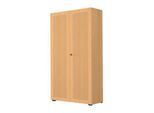 Flügeltürenschrank, 2-türig, Akustikfront, 800 x 2300 mm, 6 OH, Buche-Dekor