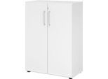 Schränke Breno, 3 OH, abschließbar, 28 kg je Boden, B 800 x T 420 x H 1100 mm, weiß/weiß