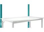 Aufbauportal, niedrig, Grundtisch STANDARD Arbeitstisch/Werkbank UNIVERSAL/PROFI, wasserblau