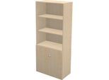 Schäfer Shop Genius Regal-Schrank-Kombination TETRIS WALL, 5 Ordnerhöhen, B 800 x T 440 x H 1880 mm, Ahorn-Dekor
