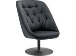 meet by Paperflow Drehsessel SCOOP, Polyurethaneschaum, bis 120 kg, Stahl & Polyester, schwarz & anthrazit