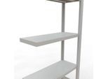Schulte Lagertechnik Fachbodenregal-Stecksystem MULTIplus 250, Grundregal, Längenriegel, 2000x750x300 mm, 5 Böden, lichtgrau
