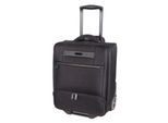 Trolley Lightpak LANDO, 2 Hauptfächer, Laptopfach bis 15'', Handyfach, 6 Einsteckfächer, Reißverschlussfach, 2 Vortaschen, Teleskopgriff, Nylon, schwarz