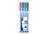 Folienstifte Staedtler Lumocolor® correctable, Linienbreite M, trocken abwischbar, 4 Stück