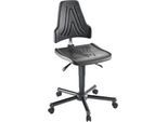 XXL-Arbeitsdrehstuhl meychair Workster Pro W19-11361, elektrisch leitfähig, mit Rollen, höhenverstellbar, bis 250 kg, Polyurethanschaum, desinfektionsmittelbeständig, schwarz
