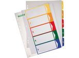 LEITZ® Überbreite Kunststoffregister, Zahlen-Register, Zahlen 1-5, Nr. 1291