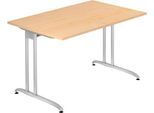 Schreibtisch TARA, C-Fuß, Rechteck, B 1200 x T 800 x H 720 mm, Ahorn-Derkor