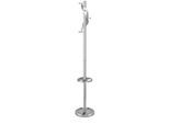 Garderobenständer Kerkmann Adria, 5 Haken, Schirmhalter & Tropfmulde, H 1800 x ø 310 mm, Stahl, alusiber