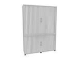 Querrollladenschrank, zweiteilig, B 1350 mm, 5 OH, weiß