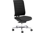Schäfer Shop Genius Bürostuhl SSI PROLINE PREMIUM S2+, teilautomatische 3D-Synchronmechanik, ohne Armlehnen, Netz-Rückenlehne, schwarz/alusilber