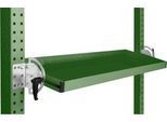 Manuflex Neigbare Ablagekonsole, für Reihe Universal oder Profi, Nutztiefe 195 mm, für Tischbreite 2500 mm, resedagrün