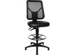 Topstar Arbeitsdrehstuhl TEC 80 mit Gleiter und Fußring, schwarz