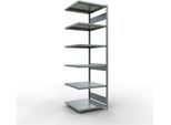 Schulte Lagertechnik Fachbodenregal-Stecksystem MULTIplus 250, Anbauregal, Längenriegel, 2500x750x800 mm, 6 Böden, verzinkt