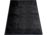 Schmutzfangmatte miltex Eazycare Style, eckig, antistatisch, UV-beständig, waschbar, High-Twist-Nylon & Niltrilgummi, 800 x 1200 mm, tiefschwarz