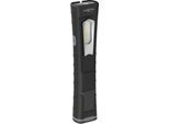 LED-Werkstattleuchte Ansmann WL1000R, 1000 lm (Hauptleuchte), 180 lm (Knopfleuchte), bis zu 46 h, B 57,5 × T 37,5 × H 256 mm, Kunststoff, schwarz