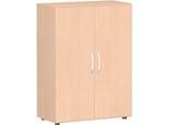 Flügeltürenschrank PALENQUE, 3 Ordnerhöhen, B 800 x T 420 x H 1104 mm, Buche-Dekor
