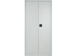 Schäfer Shop Pure Universalschrank, 5 OH, 4 Fachböden, abschließbar, B 950 x T 400 x H 1935 mm, Stahl, lichtgrau RAL 7035/lichtgrau RAL 7035