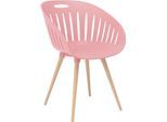 Outdoor-Stuhl Topstar T2023, 2 Stück, ergonomische Kunststoffschale, Füße ein- und ausdrehbar, rose