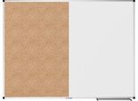 Kombiboard Legamaster UNITE, Pinboard & Whiteboard, B 1200 x T 12,6 x H 900 mm, lackierter Stahl & Naturkork, weiß & braun