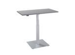 Beistelltisch Start Off, elektrisch höhenverstellbar, Rechteck, Säulenfuß, B 1000 x T 600 x H 635-1285 mm, graphit/weißaluminium
