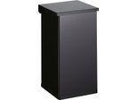 Dutch Design Mülleimer Carro-Lift, feuerfest, Hebedeckel, Dämpfersystem, B 300 x T 300 x H 600 mm, 55 l, schwarz