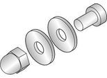 C+P Schrankverbindungs-Set für Evolo Plus Spinde, Metall, silber