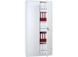 Stahlschrank, 4 Fachböden, 5 OH, H 1950 x B 920 x T 420 mm, lichtgrau/lichtgrau