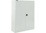 Schäfer Shop Select Materialschrank MSI 16412, B 1200 x T 400 x H 1535 mm, 3 Böden, Stahl, lichtgrau RAL 7035