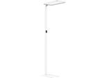 LED-Stehleuchte Butler, 80 W, 8800 lm, 4000 K, bildschirmarbeitsplatzfähig, direkt/indirekt leuchtend, stufenlos dimmbar, Bewegungssensor, weiß