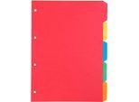 Kartonregister Schäfer Shop Select, 1er Pack, 4-fach Lochung, 160 g/qm Recyclingkarton, 5-teilig