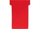 Franken T-Karten, für Stecktafel, Größe 2, Kopfbreite 60 mm, Fußbreite 48 mm, Höhe 84 mm, rot
