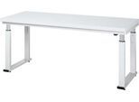 Arbeitstisch Serie adlatus 600, 2000 x 700 x 740-1140 mm, Hartlaminat-Platte