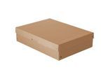 Archivbox Falken PureBox Nature A3, für bis zu 1250 Blatt, mit Beschriftungsfeld, L 440 x B 320 x Füllhöhe 100 mm, FSC®-Pappe, braun