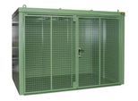Gasflaschencontainer BAUER GFC-B M5, B 2175 x T 3125 x H 2270, für 96 Gasflaschen, feuerbeständig, abschließbar, grün