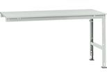 Manuflex Ansatztisch UNIVERSAL Standard, Tischplatte Kunststoff, 1750x1000, lichtgrau