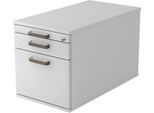 Rollcontainer TOPAS LINE, 1 Schub,1 Hängeregistraturauszug, 1 Utensilienauszug, T 800, lichtgrau/lichtgrau