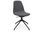 Konferenzsessel Topstar Sitness Life 1.1, dreh-/sitzhöhenverstellbar, ohne Armlehnen, B 460 x T 390 x H 450-480 mm, 4-Fußgestell, Alu schwarz-matt & Stoff, anthr.