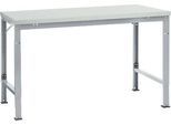 Manuflex Grundtisch UNIVERSAL Spezial, 1500 x 1000 mm, Kunststoff lichtgrau, alusilber