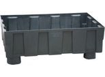 EURO-Auffangwanne 250/2 CEMO, Polyethylen, mit 4 Füßen, mit Zulassung, B 1205 x T 805 x H 430 mm, ohne Gitterrost