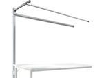 Aufbauportal m. Ausleger, Ansatztisch SPEZIAL Arbeitstisch/Werkbank UNIVERSAL/PROFI, 2000 mm, alusilber