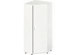 Schäfer Shop Genius Eckschrank TETRIS WOOD, 5 OH, B 800 x H 1910 mm, Höhe inkl. Gleiter, weiß