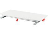 Schreibtischaufsatz Leitz Ergo Cosy, für Sitz- und Stehposition, höhenverstellbar, mit ausziehbarer Tastaturablage, B 800 x T 420 x H 72-380 mm, grau