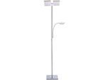 LED-Stehleuchte RUBEN, Stahl, Lichtfarbe Warmweiß, 11+4W, Fluterkopf dimmbar, Lesearm verstellbar