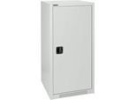 Schäfer Shop Genius Flügeltürschrank FS, Stahl, mit Belüftungslöchern, B 545 x T 620 x H 1105 mm, 3 OH, lichtgrau/lichtgrau, bis 250 kg