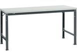 Manuflex Grundtisch UNIVERSAL Spezial, 1750 x 1000 mm, Melamin lichtgrau, anthrazit