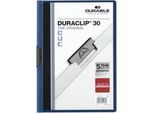 Durable Klemmmappe Duraclip, DIN A4, Kunststoff, mit Clip, dunkelblau
