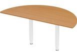 Schäfer Shop Select Ansatztisch PLANOVA ERGOSTYLE, 1/2 Kreis, Buche-Dekor/weiß