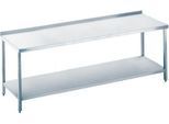 Arbeitstisch aus Edelstahl mit Bodenablage, 850 x 700 x 2000 mm