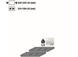 Einlegewanne für asecos Sicherheitsschränke der UB90 und UB30 Serie, Polyethylen, schwarz, B 440 x T 205 x H 20 mm, 1,5 l