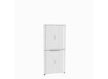 Querrollladenschrank, zweiteilig, B 1000 mm, 6 OH, weiß